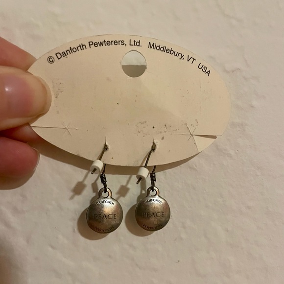 NWOT Danforth Pewter Engraved Earrings - Picture 7 of 8